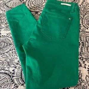 Anthropologie Mid-rise Skinny Jeans Green